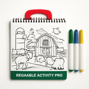 Crayola On the Farm Color and Erase Reusable Activity Pad with Markers 811492