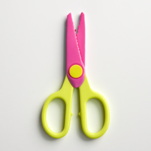 Deli ED60000 Neon Zigzag Crafting 5.35" / 136 mm Scissors 01 Piece