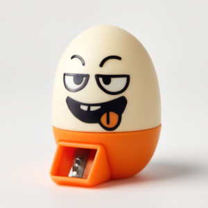 Funky Face Egg Sharpener & Eraser 2 in 1