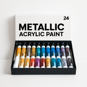 Mont Marte Metallic Acrylic Paint 36ml Set Of 24